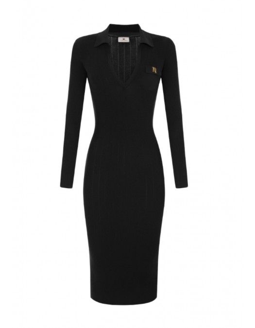 Rochie ELISABETTA FRANCHI, Knit dress with openwork embroideries - AM08B66E2110