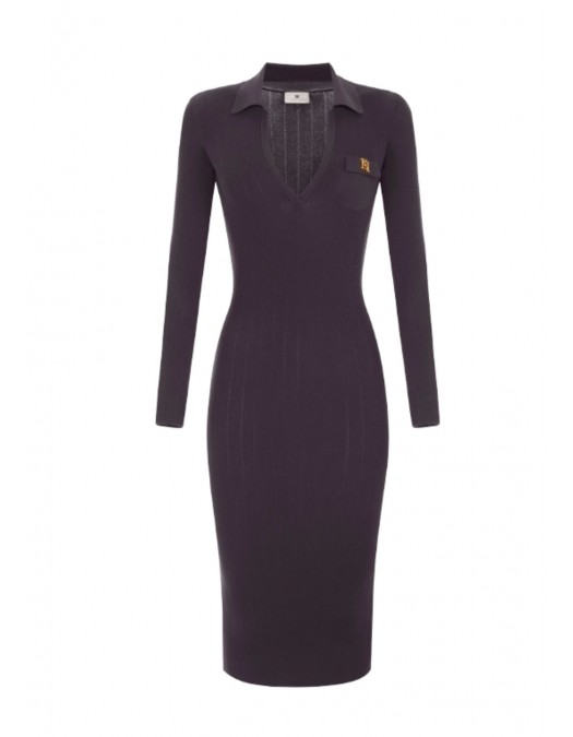 Rochie ELISABETTA FRANCHI, Knit dress with openwork embroideries - AM08B66E2EV9
