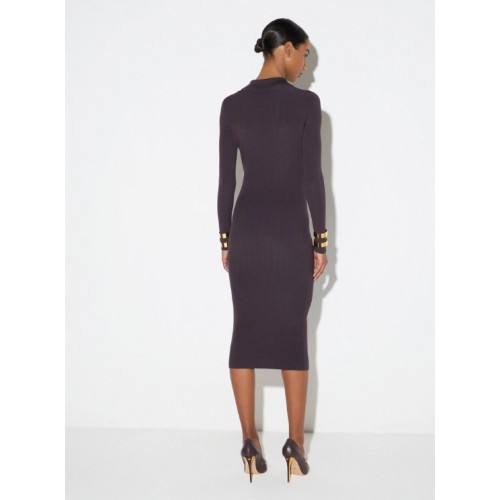 Rochie ELISABETTA FRANCHI, Knit dress with openwork embroideries