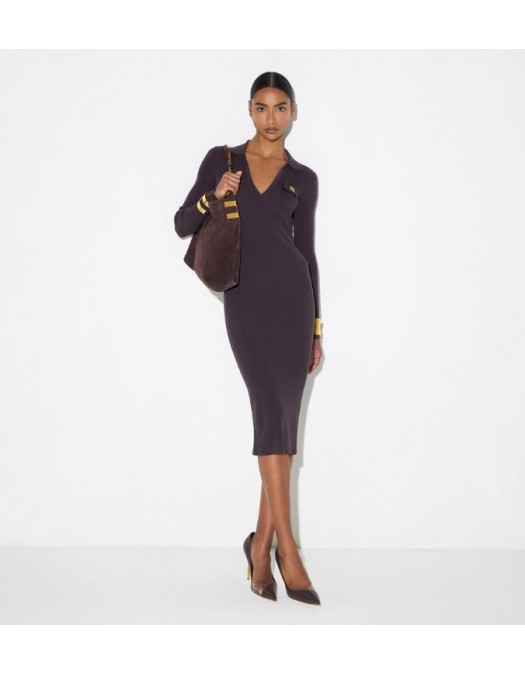 Rochie ELISABETTA FRANCHI, Knit dress with openwork embroideries - AM08B66E2EV9