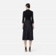 Rochie ELISABETTA FRANCHI, Satin dress in knit fabric with micro-braids, Negru - AM13B61E2110