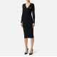 Rochie ELISABETTA FRANCHI, Micro-braided dress in knit fabric, Negru - AM14B61E2110