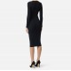 Rochie ELISABETTA FRANCHI, Micro-braided dress in knit fabric, Negru - AM14B61E2110