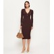 Rochie ELISABETTA FRANCHI, Micro-braided dress in knit fabric, Maro - AM14B61E2644