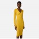 Rochie ELISABETTA FRANCHI, Micro-braided dress in knit fabric, Galben - AM14B61E2EV4