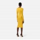 Rochie ELISABETTA FRANCHI, Micro-braided dress in knit fabric, Galben - AM14B61E2EV4