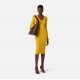 Rochie ELISABETTA FRANCHI, Micro-braided dress in knit fabric, Galben - AM14B61E2EV4