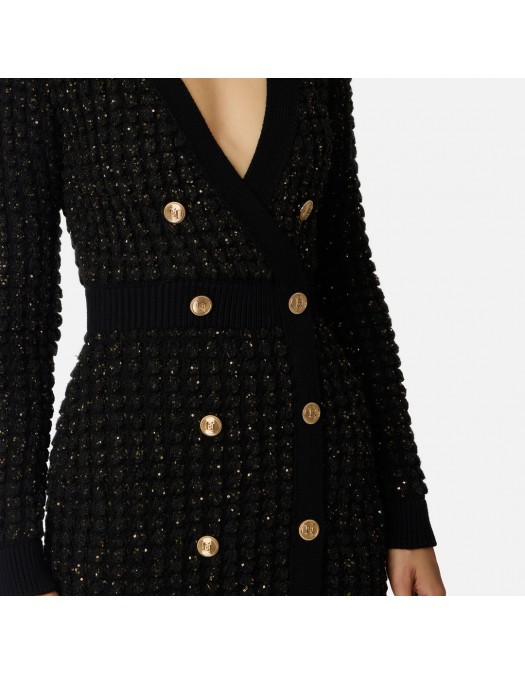 Rochie ELISABETTA FRANCHI, Crosetata, cu insertii, Negru - AM15Q56E2110 Rochie ELISABETTA FRANCHI, Crosetata, cu insertii, Negru - AM15Q56E2110