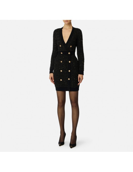 Rochie ELISABETTA FRANCHI, Crosetata, cu insertii, Negru - AM15Q56E2110 Rochie ELISABETTA FRANCHI, Crosetata, cu insertii, Negru - AM15Q56E2110