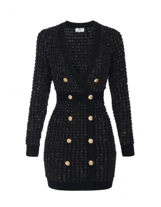 Rochie ELISABETTA FRANCHI, Crosetata, cu insertii, Negru - AM15Q56E2110 Rochie ELISABETTA FRANCHI, Crosetata, cu insertii, Negru - AM15Q56E2110