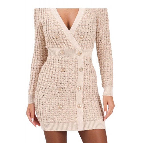 Rochie ELISABETTA FRANCHI, Crosetata, cu insertii, Crem Rochie ELISABETTA FRANCHI, Crosetata, cu insertii, Crem