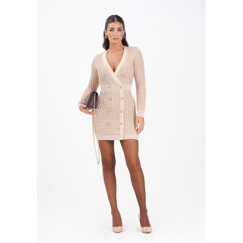 Rochie ELISABETTA FRANCHI, Crosetata, cu insertii, Crem Rochie ELISABETTA FRANCHI, Crosetata, cu insertii, Crem