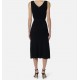 Rochie ELISABETTA FRANCHI, Dress in openwork knit fabric with jewel detail - AM18S61E2110