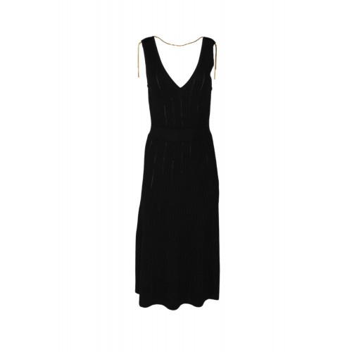 Rochie ELISABETTA FRANCHI, Dress in openwork knit fabric with jewel detail