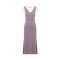 Rochie ELISABETTA FRANCHI, Dress in openwork knit fabric with jewel detail, Lila