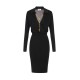 Rochie ELISABETTA FRANCHI, Viscose yarn dress with jewel chain - AM19S66E2110