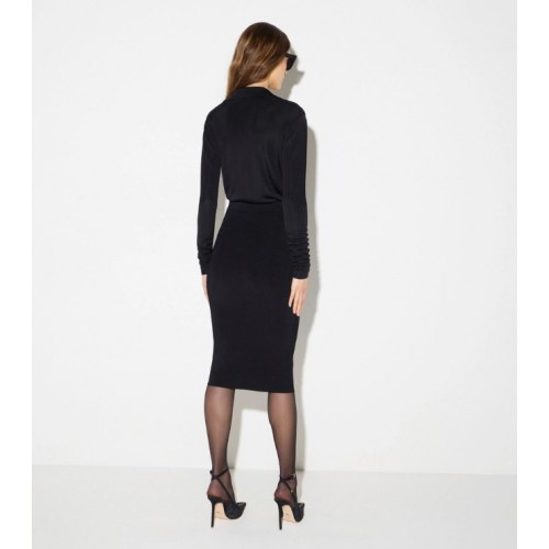 Rochie ELISABETTA FRANCHI, Viscose yarn dress with jewel chain