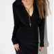 Rochie ELISABETTA FRANCHI, Viscose yarn dress with jewel chain - AM19S66E2110