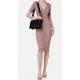 Rochie Elisabetta Franchi, Knitted short sleeve mini dress Beige - AM20B16E2Q83