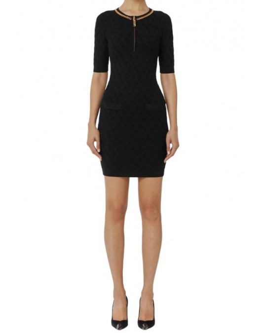 Rochie ELISABETTA FRANCHI, Diamond Knit Dress - AM20B56E3110