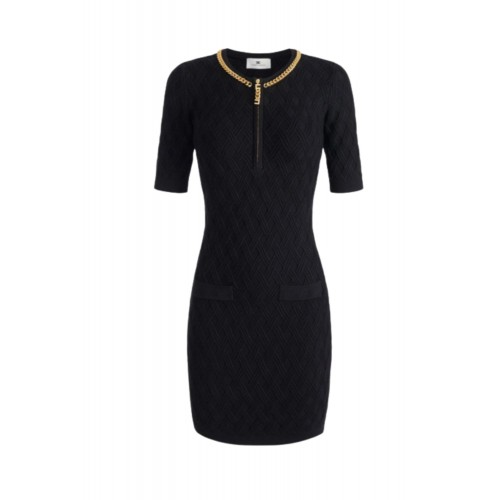 Rochie ELISABETTA FRANCHI, Diamond Knit Dress
