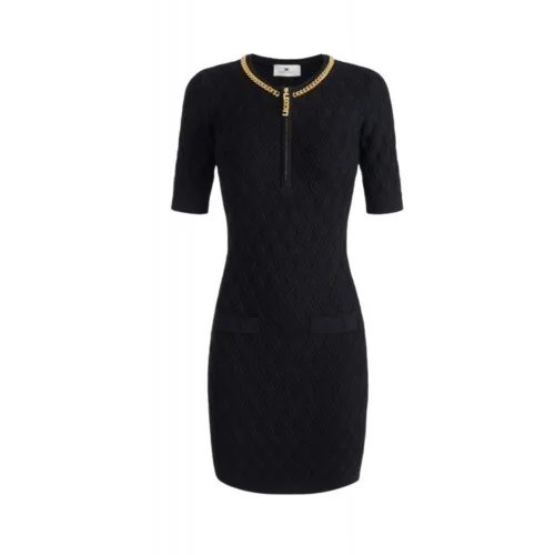 Rochie ELISABETTA FRANCHI, Diamond Knit Dress