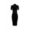 Rochie ELISABETTA FRANCHI, Knit dress with transparency details, Negru