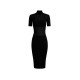 Rochie ELISABETTA FRANCHI, Knit dress with transparency details, Negru - AM22S62E2110
