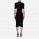 Rochie ELISABETTA FRANCHI, Knit dress with transparency details, Negru - AM22S62E2110