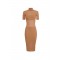 Rochie ELISABETTA FRANCHI, Knit dress with transparency details, Maro