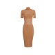 Rochie ELISABETTA FRANCHI, Knit dress with transparency details, Maro - AM22S62E2600