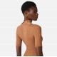 Rochie ELISABETTA FRANCHI, Knit dress with transparency details, Maro - AM22S62E2600