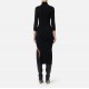 Rochie ELISABETTA FRANCHI, Guler inalt, ribbed knit fabric, Negru - AM23B56E2110 Rochie ELISABETTA FRANCHI, Guler inalt, ribbed knit fabric, Negru - AM23B56E2110