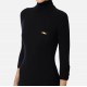 Rochie ELISABETTA FRANCHI, Guler inalt, ribbed knit fabric, Negru - AM23B56E2110 Rochie ELISABETTA FRANCHI, Guler inalt, ribbed knit fabric, Negru - AM23B56E2110