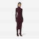 Rochie ELISABETTA FRANCHI, Guler inalt, ribbed knit fabric, Merlot - AM23B56E2EA4 Rochie ELISABETTA FRANCHI, Guler inalt, ribbed knit fabric, Merlot - AM23B56E2EA4
