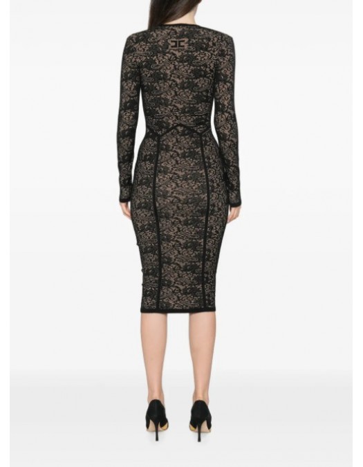 Rochie ELISABETTA FRANCHI, long-sleeve midi dress - AM26Q66E2FR9