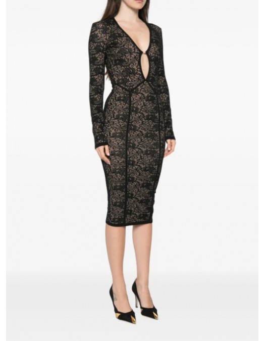 Rochie ELISABETTA FRANCHI, long-sleeve midi dress - AM26Q66E2FR9