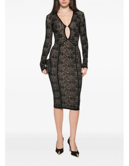 Rochie ELISABETTA FRANCHI, long-sleeve midi dress - AM26Q66E2FR9