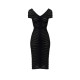 Rochie ELISABETTA FRANCHI, Cotton thread and viscose dress, Negru - AM26T62E2110