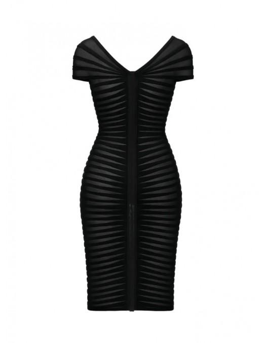 Rochie ELISABETTA FRANCHI, Cotton thread and viscose dress, Negru - AM26T62E2110