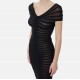 Rochie ELISABETTA FRANCHI, Cotton thread and viscose dress, Negru - AM26T62E2110