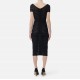 Rochie ELISABETTA FRANCHI, Cotton thread and viscose dress, Negru - AM26T62E2110