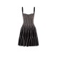 Rochie ELISABETTA FRANCHI, Dress in two-colour knit fabric, Black - AM27S62E2685