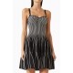 Rochie ELISABETTA FRANCHI, Dress in two-colour knit fabric, Black - AM27S62E2685