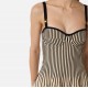 Rochie ELISABETTA FRANCHI, Dress in two-colour knit fabric, Cream and Black - AM27S62E2E84