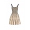 Rochie ELISABETTA FRANCHI, Dress in two-colour knit fabric, Cream and Black