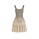 Rochie ELISABETTA FRANCHI, Dress in two-colour knit fabric, Cream and Black - AM27S62E2E84