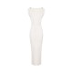Rochie ELISABETTA FRANCHI, Red Carpet full Milano stitch knit dress, Alb - AM30B62E2360