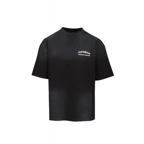 Tricou AMIRI, graphic-print Hollywood, Negru