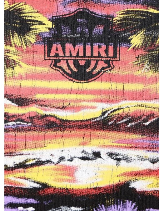 Tricou AMIRI, graphic-print Hollywood, Negru - AM326JR0040002